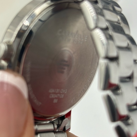 CARAVELLE NWT Stainless Steel Silver Bracelet Watch - Picture 5 of 6
